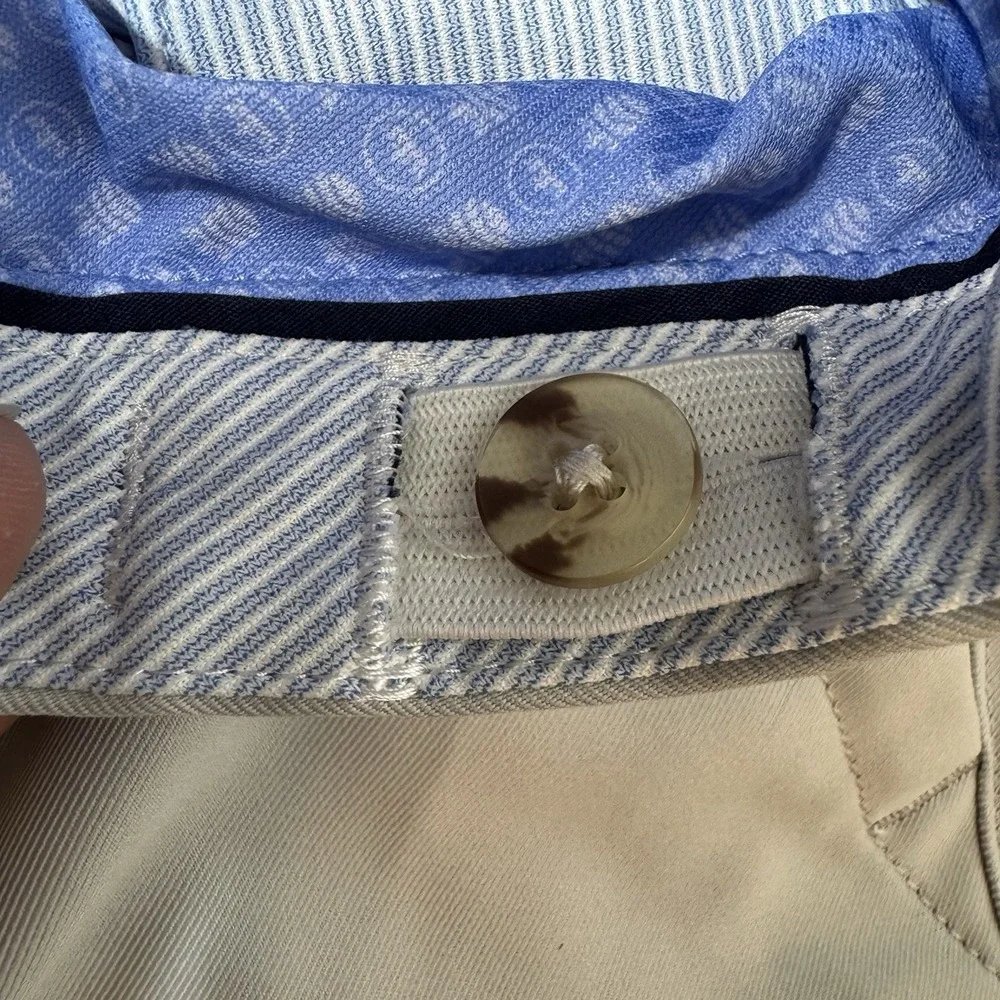 Peter Millar Shorts Performance Salem Golf Boys Small 7-8 Gray Stretch Chinos